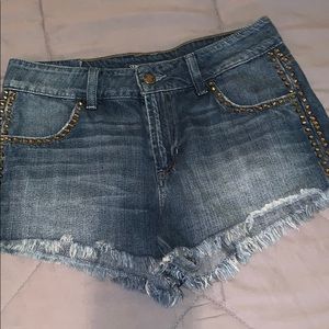 Guess jean shorts with studs